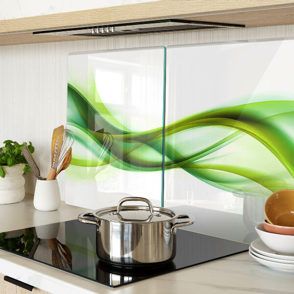 Snijplanken van glas Golven in verschillende tinten groen
