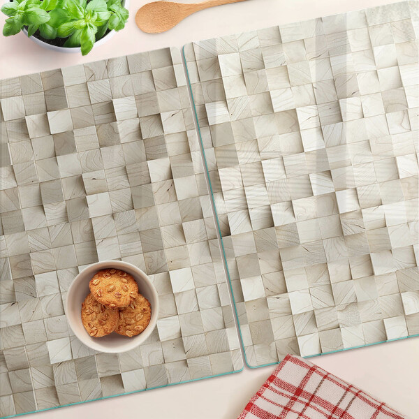 Snijplanken glas Mozaïekmotief in neutrale tinten