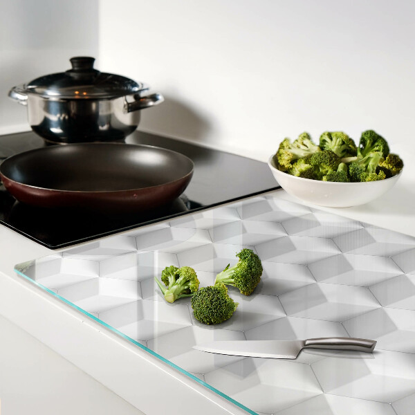 Glazen snijplanken Driedimensionaal zeshoekig patroon