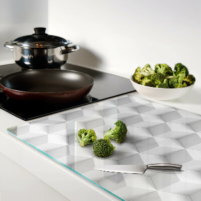 Glazen snijplanken Driedimensionaal zeshoekig patroon