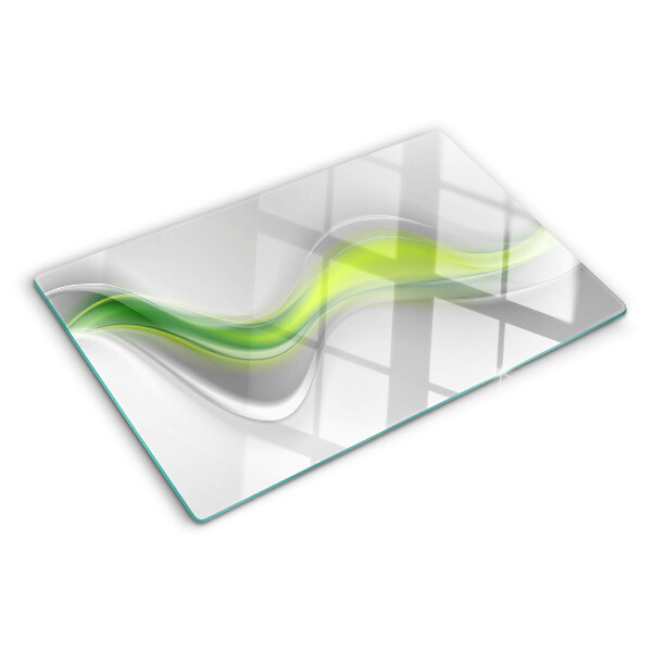 Snijplanken glas Golven in verschillende tinten groen