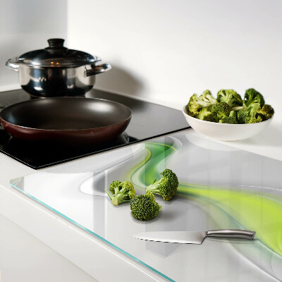 Snijplanken glas Golven in verschillende tinten groen