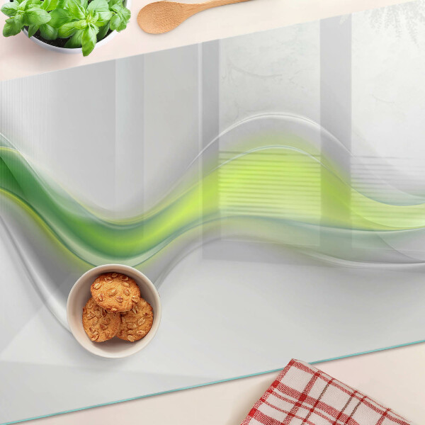 Snijplanken glas Golven in verschillende tinten groen