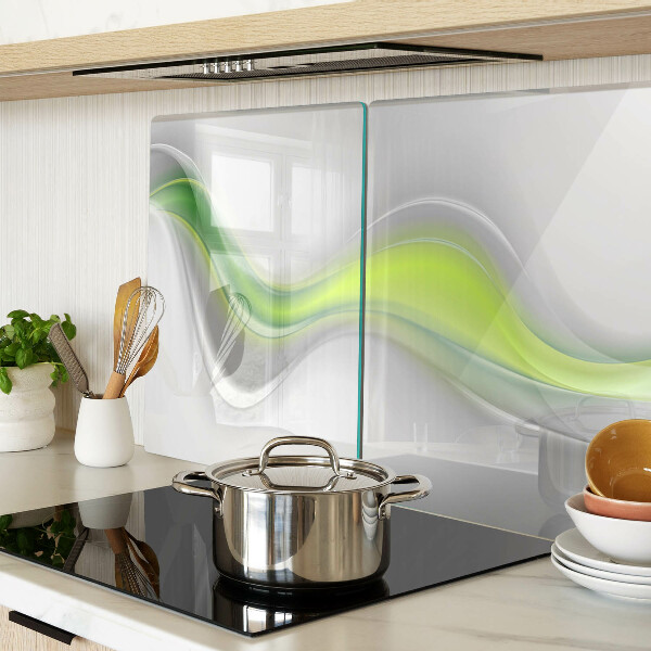 Snijplanken glas Golven in verschillende tinten groen