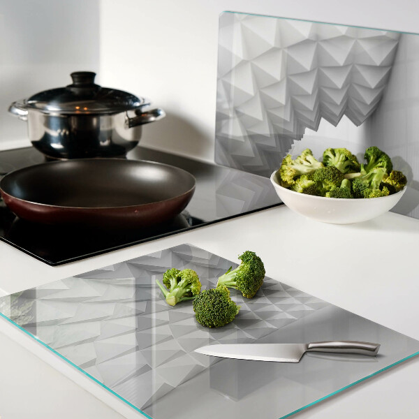 Glazen snijplanken 3D geometrisch patroon