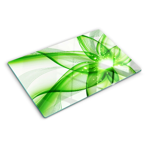 Snijplanken van glas Groene abstracte golven