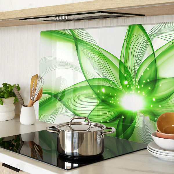 Snijplanken van glas Groene abstracte golven