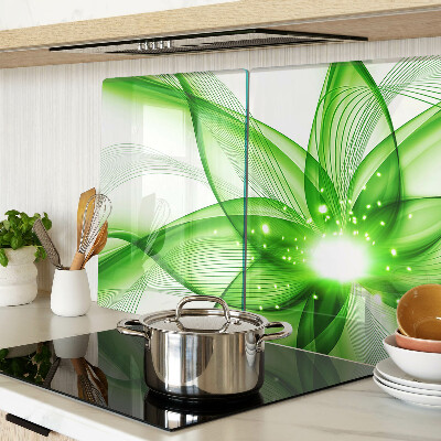 Snijplanken van glas Groene abstracte golven