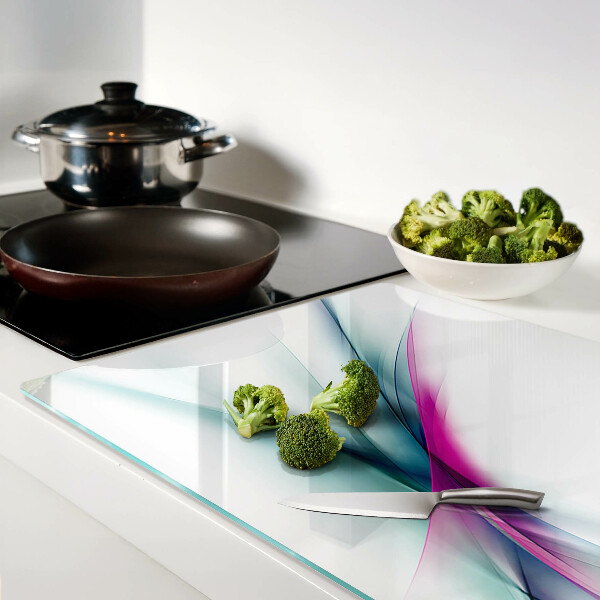 Snijplanken glas Abstracte kleurgolven