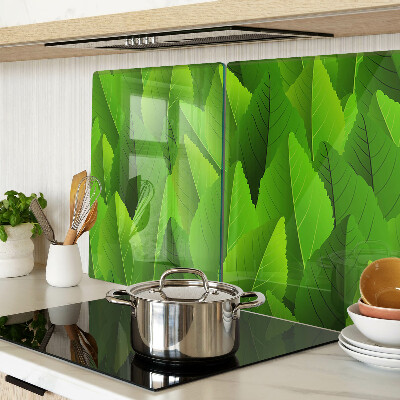 Glazen snijplanken Bladeren in verschillende tinten groen