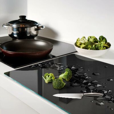 Glazen snijplanken Zwarte kristallen op de achtergrond