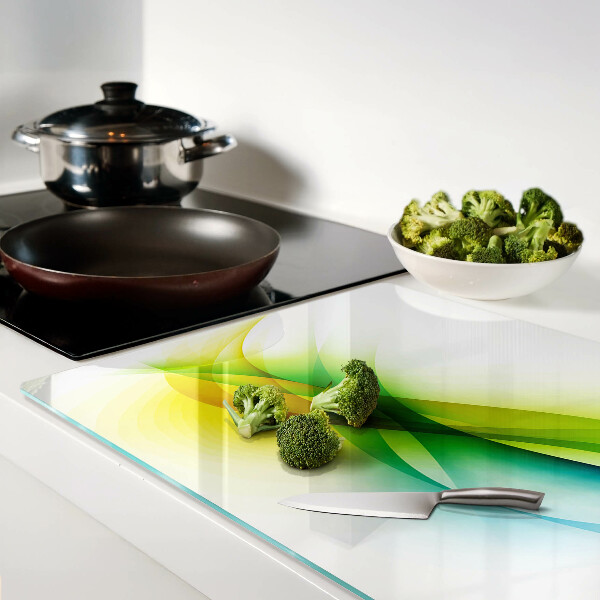 Glazen snijplanken Abstracte kleurgolven