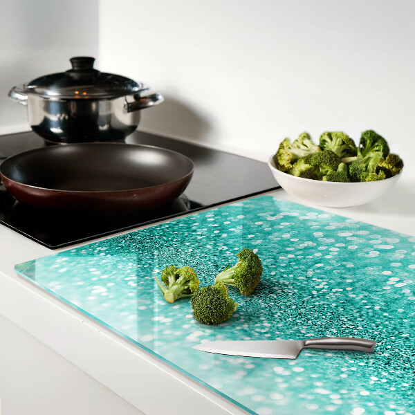 Snijplanken glas Sprankelende turquoise glitter