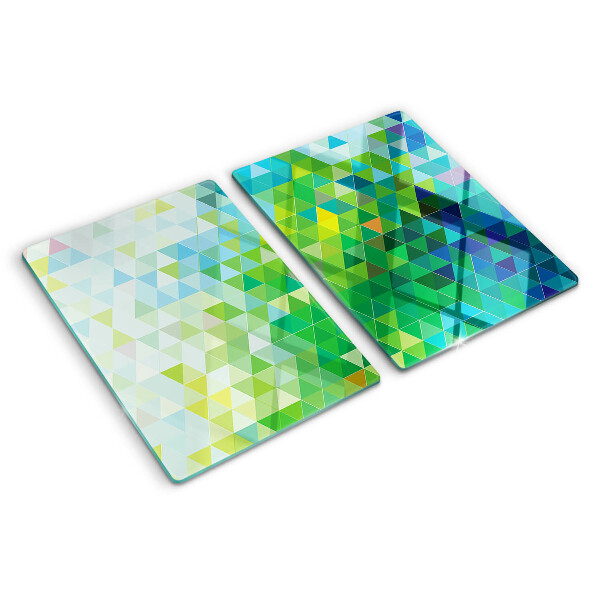 Snijplanken glas De geometrie van gekleurde driehoeken