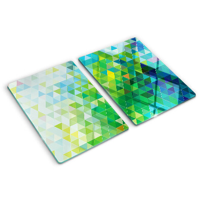 Snijplanken glas De geometrie van gekleurde driehoeken