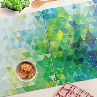 Snijplanken glas De geometrie van gekleurde driehoeken