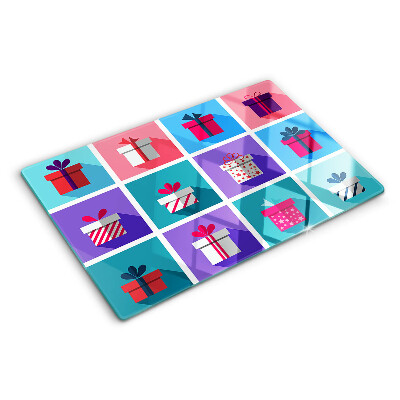 Glazen snijplanken Cadeaumotieven in diverse kleuren