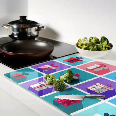 Glazen snijplanken Cadeaumotieven in diverse kleuren