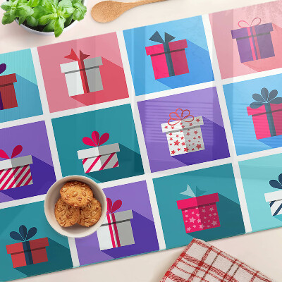 Glazen snijplanken Cadeaumotieven in diverse kleuren