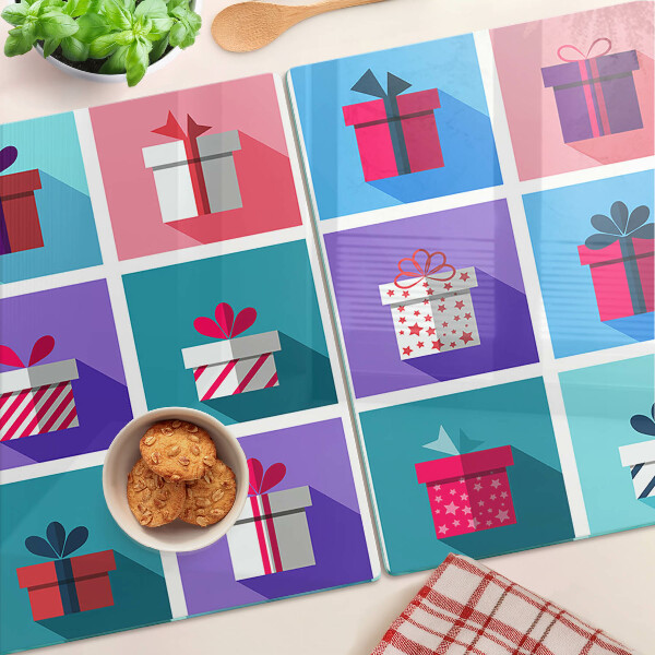 Glazen snijplanken Cadeaumotieven in diverse kleuren