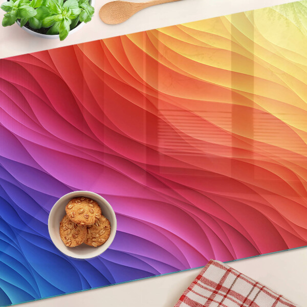 Snijplanken glas Kleurengolven