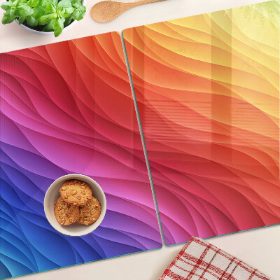 Snijplanken glas Kleurengolven