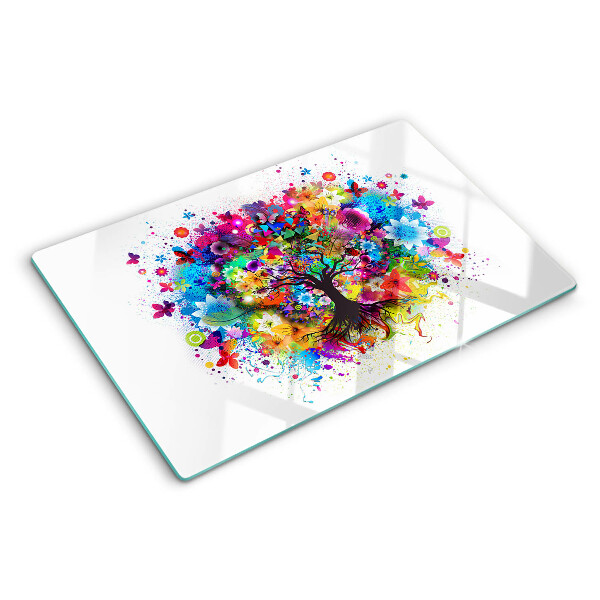 Glazen snijplanken Kleurrijke Levensboom