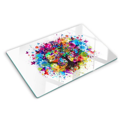 Glazen snijplanken Kleurrijke Levensboom