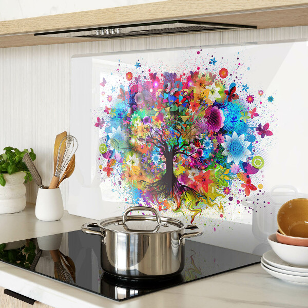 Glazen snijplanken Kleurrijke Levensboom