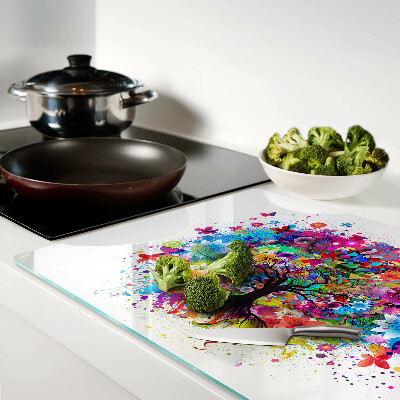 Glazen snijplanken Kleurrijke Levensboom