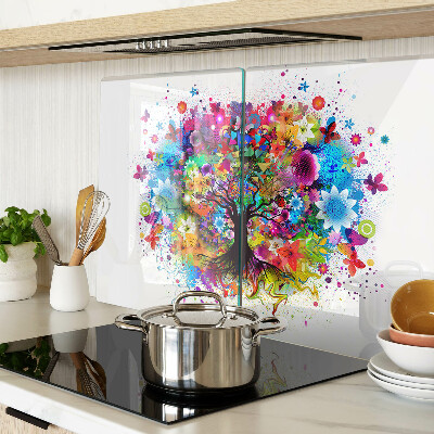 Glazen snijplanken Kleurrijke Levensboom