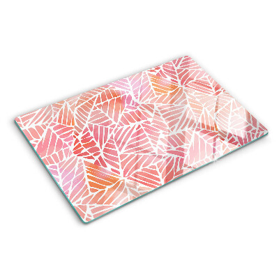 Snijplanken van glas Bladeren in pasteltinten