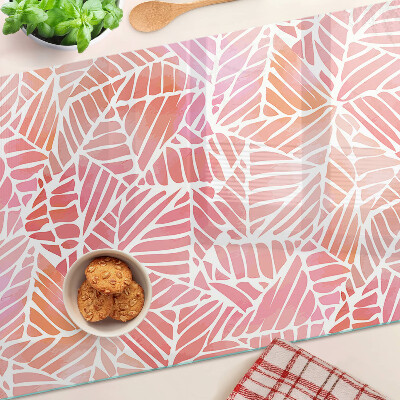 Snijplanken van glas Bladeren in pasteltinten