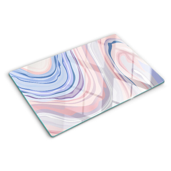 Snijplanken glas Gemarmerd patroon in pastelkleuren