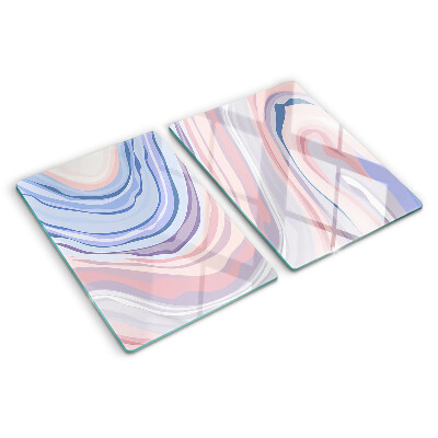 Snijplanken glas Gemarmerd patroon in pastelkleuren