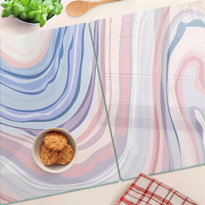 Snijplanken glas Gemarmerd patroon in pastelkleuren