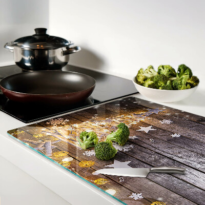 Snijplanken van glas Kerstboom met versieringen