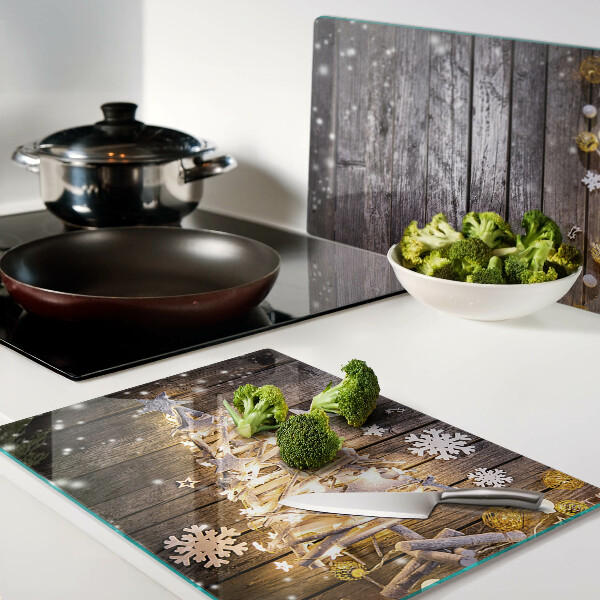 Snijplanken van glas Kerstboom met versieringen