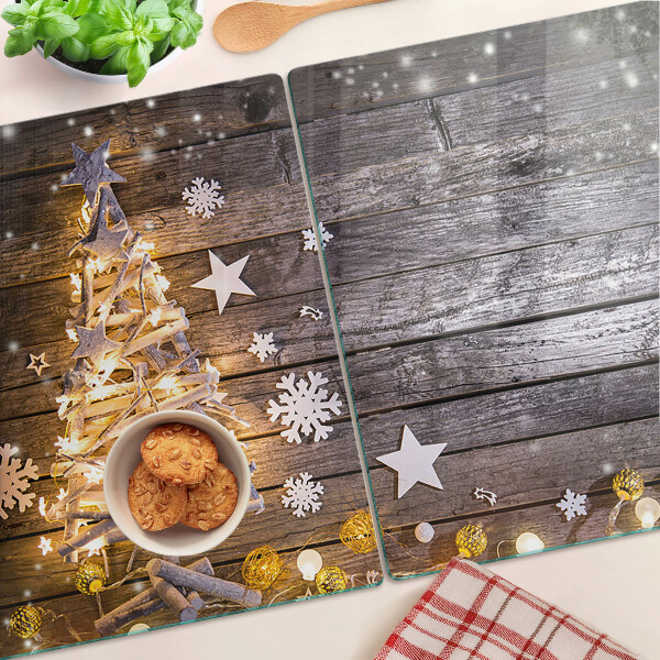 Snijplanken van glas Kerstboom met versieringen