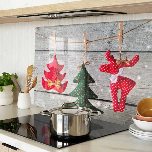 Snijplanken glas Kerstversiering op een houten achtergrond