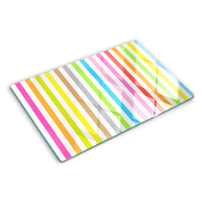 Snijplanken glas Regenboogkleurige strepen