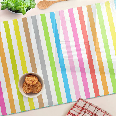 Snijplanken glas Regenboogkleurige strepen