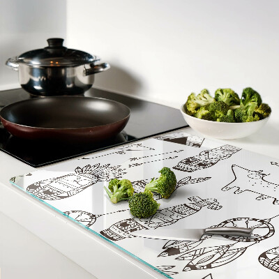 Snijplanken glas Etnisch motief met dieren