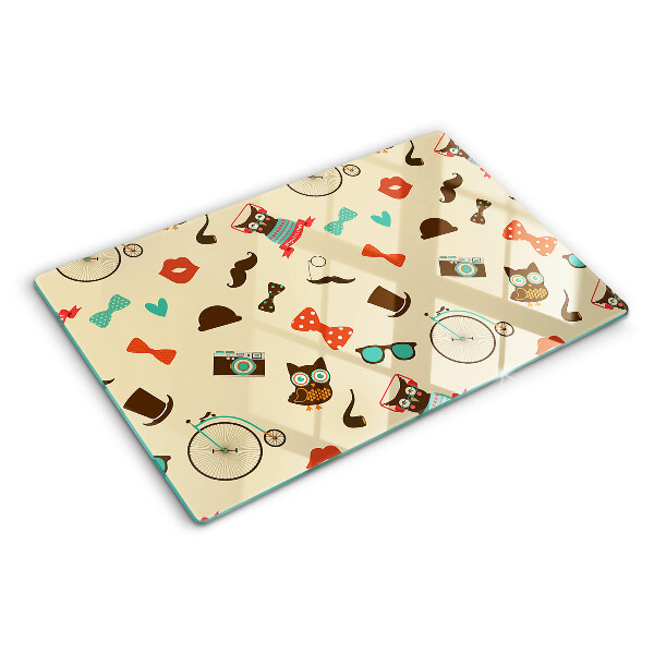 Snijplanken van glas Kittens en retro accessoires