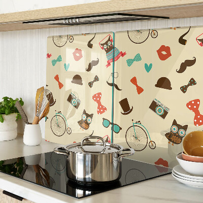 Snijplanken van glas Kittens en retro accessoires