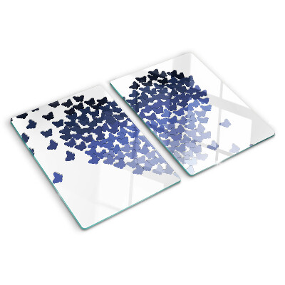 Snijplanken glas Hartmotief met vlinders