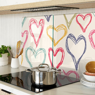 Glazen snijplanken Hart in verschillende kleuren