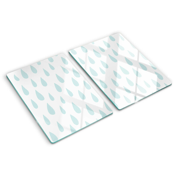 Snijplanken van glas Regendruppels