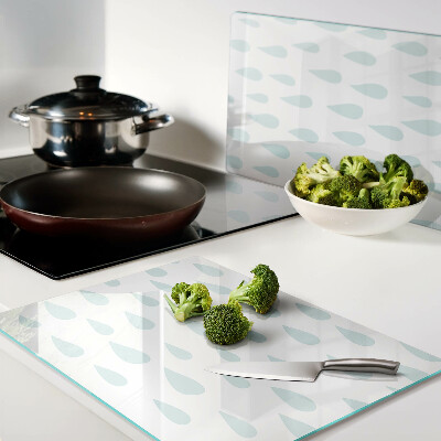 Snijplanken van glas Regendruppels