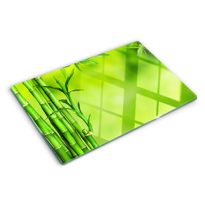 Glazen snijplanken Bamboe op een groene achtergrond